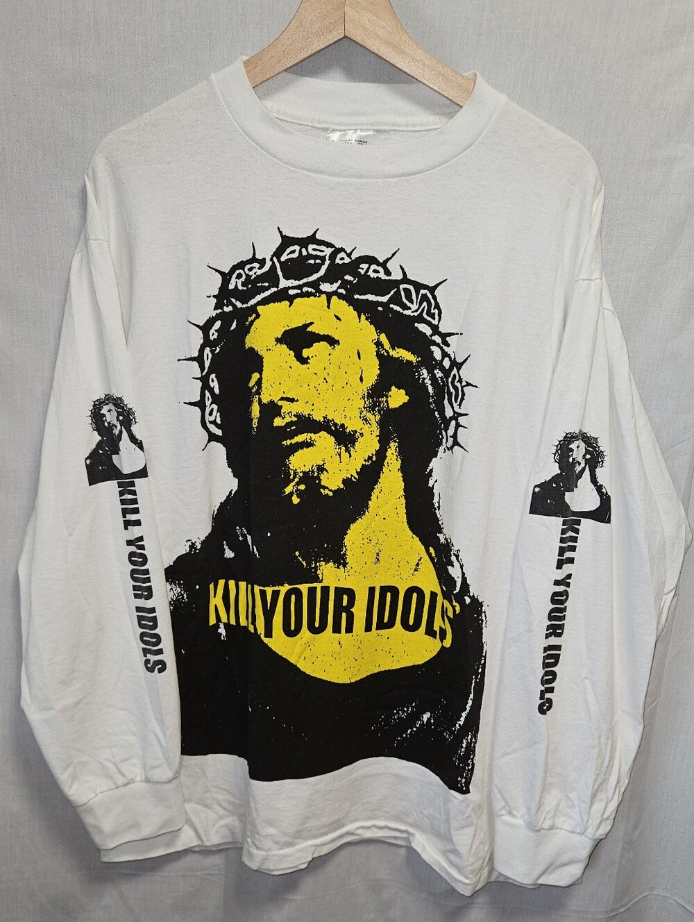 White Long Sleeve 'Kill Your Idols' Axl Rose Reprint Screen Stars Best Tag sz L